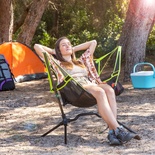 Kamprock Folding Camping Chair with Swing - Automatic Recline & Cup Holder