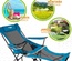 Aktive Steel Frame Hammock Chair Blue 152x75x54cm - 600D Polyester Swing Chair with Cushion & Cup Holders