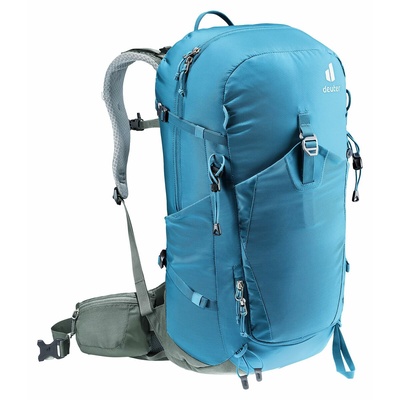 Deuter Trail Pro 33L Hiking Backpack - Blue/Green - Premium Multi-Day Trekking Pack with Airstripes Technology