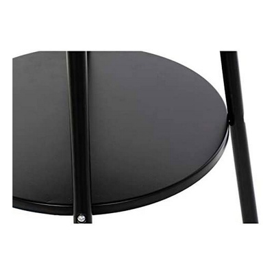 DKD Home Decor Portable Charcoal Barbecue with Wheels - Compact BBQ Grill 59x49.5x82cm - Black Steel Mobile Garden Grill