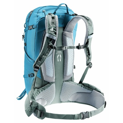 Deuter Trail Pro 33L Hiking Backpack - Blue/Green - Premium Multi-Day Trekking Pack with Airstripes Technology