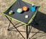 Cafolby Folding Camping Table with Cover - Ultra-Lightweight 48x48cm Textile Table