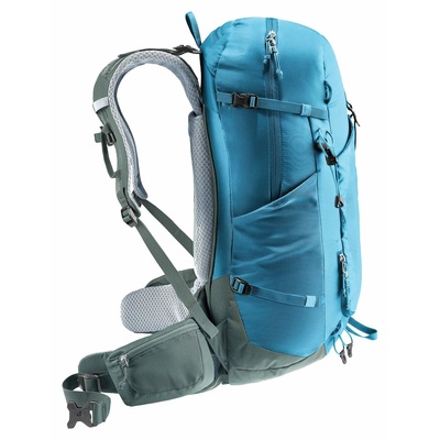 Deuter Trail Pro 33L Hiking Backpack - Blue/Green - Premium Multi-Day Trekking Pack with Airstripes Technology