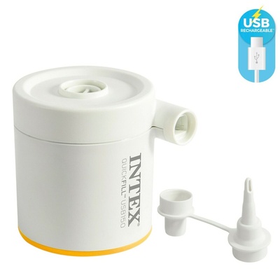 Intex 64012 TruAire Twin Dura-Beam Camping Mattress met Quickfill USB150 luchtpomp 191x137x22 cm