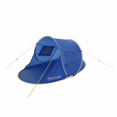 Regatta Tahiti PopShelter Beach Tent - Instant Pop-Up Sun Shelter Blue Multicolour 198x115cm