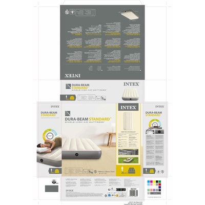 Intex 64101 Single-High Luchtbed 99x191x25 cm Grijs