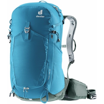 Deuter Trail Pro 33L Hiking Backpack - Blue/Green - Premium Multi-Day Trekking Pack with Airstripes Technology