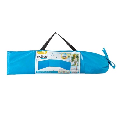 Aktive 53441 Beach Windscreen 300x85cm - 3 Panel Foldable Wind Blocker with UV30 Protection & Carry Bag