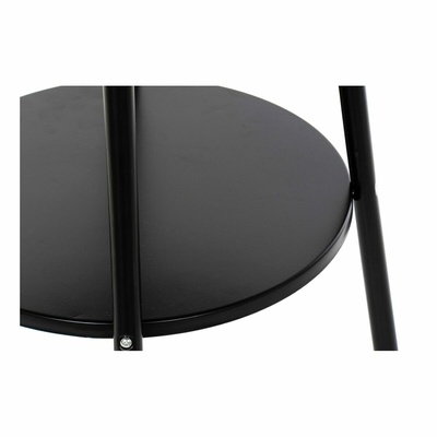 DKD Home Decor Portable Charcoal Barbecue with Wheels - Compact BBQ Grill 59x49.5x82cm - Black Steel Mobile Garden Grill