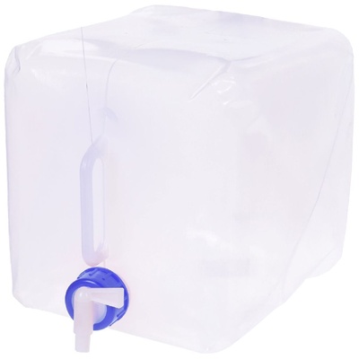 Redcliffs Collapsible Water Tank 10L White/Blue - Space-Saving Camping Water Container with Tap
